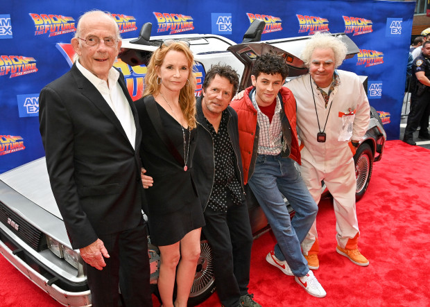 Michael J. Fox and Christopher Lloyd Delight Fans With Appearance at 'Back to the Future' Musical all-available